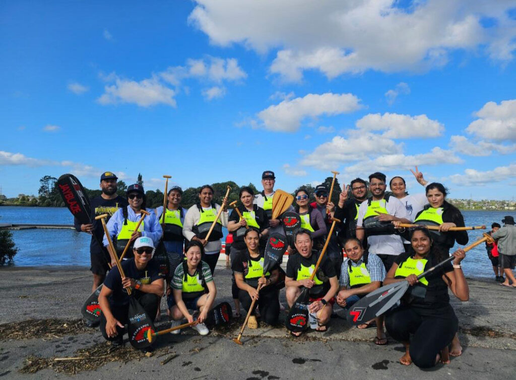 Waka Ama day out with Entelar Group